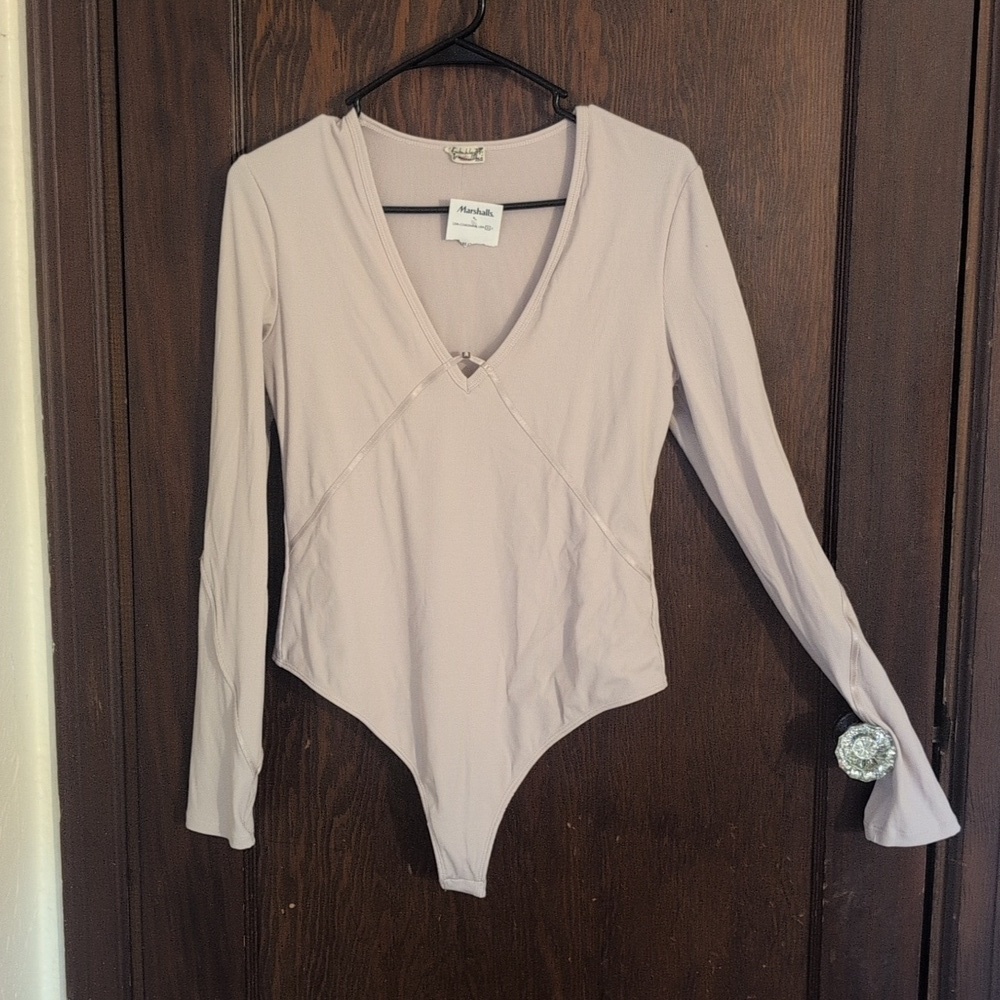 New With Tags Intimately Free People Light Purple Long Sleeve Bodysuit Size Lg